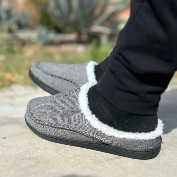 Zuffymanza Mens Cozy Slippers in Grey - Picture 10 of 10